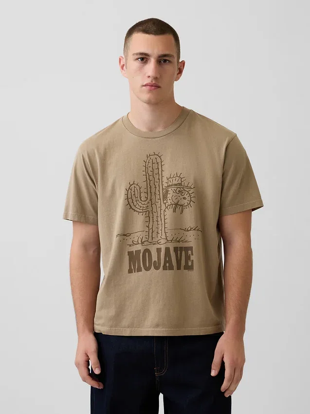 Snoopy Mojave Bol Kesim Grafik Tişört