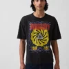 Soundgarden Ağır Pamuklu Kısaltılmış Grafik Tişört