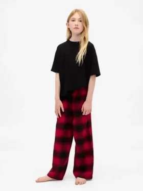 Stranger Things Çocuk Geri Dönüştürülmüş Flanel Pijama Pantolonu