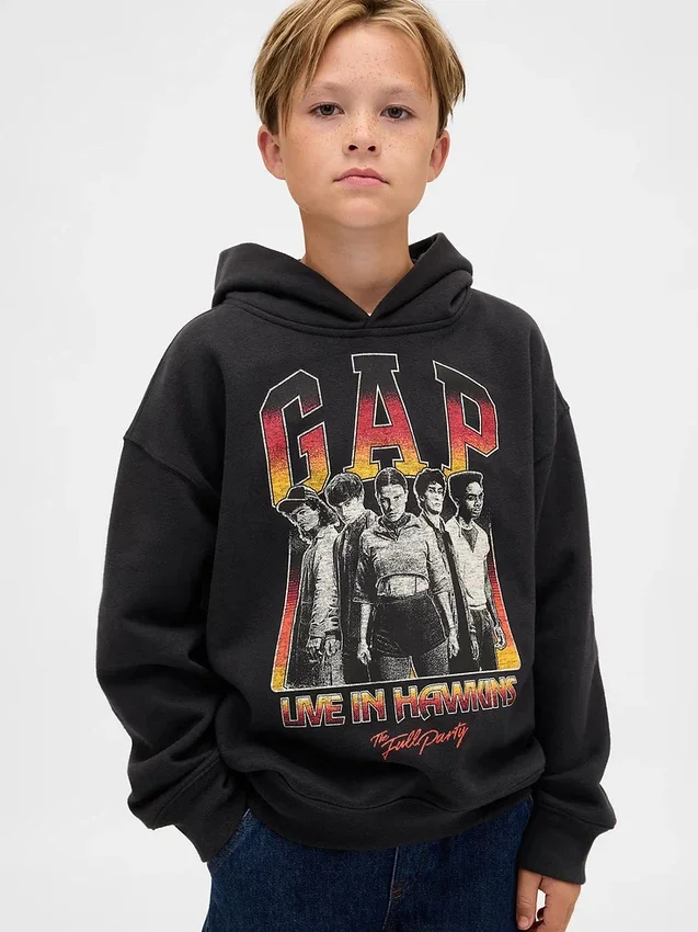 Stranger Things Çocuk Vintagesoft Grafik Kapüşonlu Sweatshirt