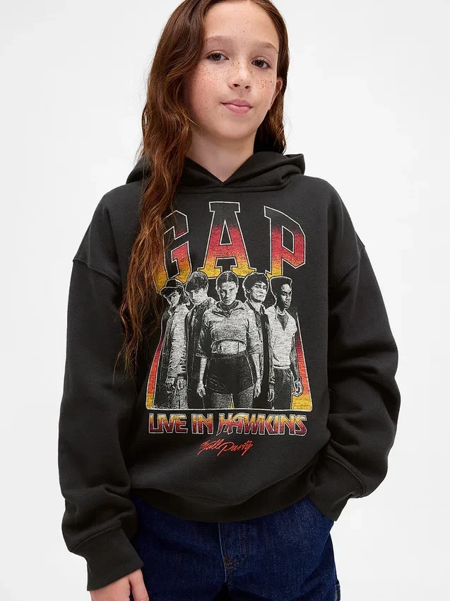 Stranger Things Çocuk Vintagesoft Grafik Kapüşonlu Sweatshirt