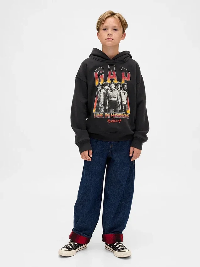 Stranger Things Çocuk Vintagesoft Grafik Kapüşonlu Sweatshirt