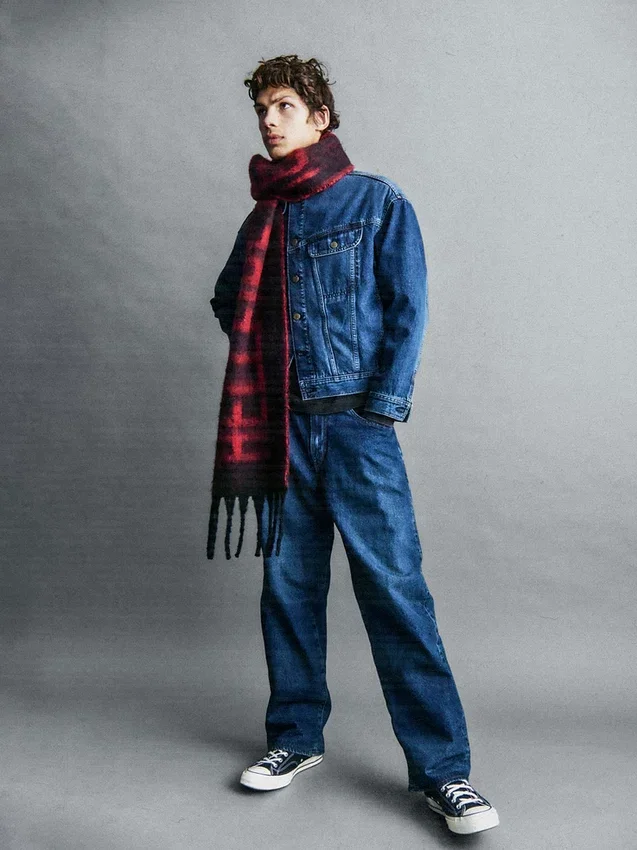 Stranger Things Yetişkinler İçin Flanel Astarlı Ekstra Bol Jean'ler