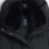 Suni Kürk Süslemeli Midi Puffer Ceket
