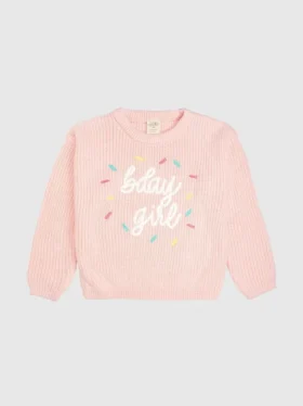 Sweet Wink Doğum Günü Kız Çocuk Sprinkle Örgü Kazak