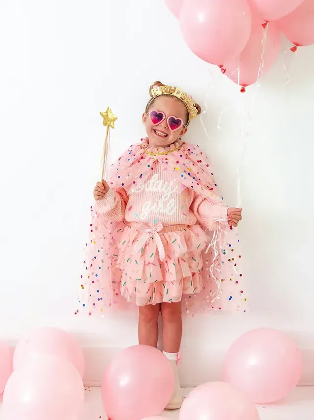 Sweet Wink Doğum Günü Kız Çocuk Sprinkle Örgü Kazak
