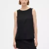Tekne Yaka Şeffaf Tank Top