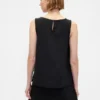 Tekne Yaka Şeffaf Tank Top