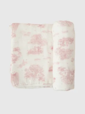 The Gilded Bird İlkbahar Toile Desenli Bambu Bebek Battaniyesi