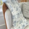 The Gilded Bird İlkbahar Toile Desenli Bambu Bebek Battaniyesi