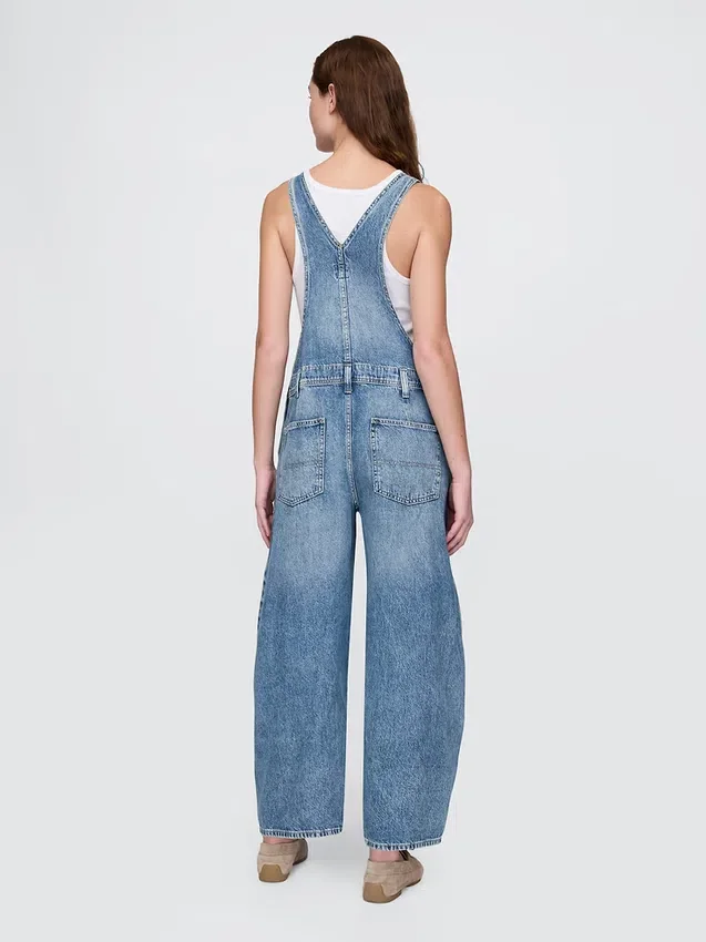 Ultra Yumuşak Denim At Nalı Tulum