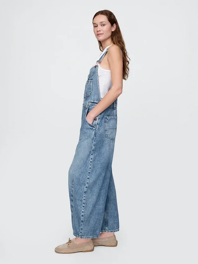 Ultra Yumuşak Denim At Nalı Tulum