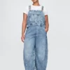 Ultra Yumuşak Denim At Nalı Tulum