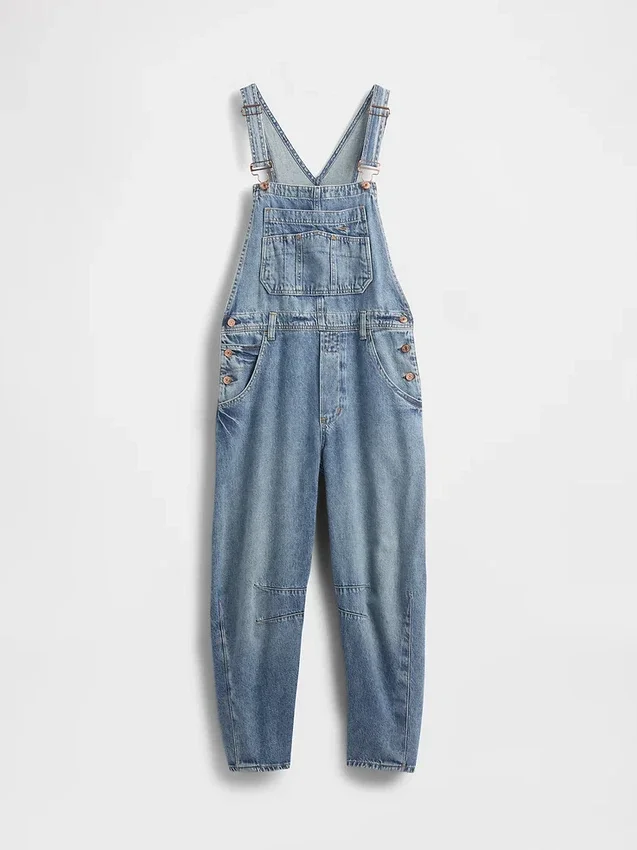 Ultra Yumuşak Denim At Nalı Tulum