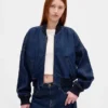 Ultra Yumuşak Denim Bomber Ceket