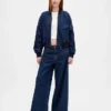 Ultra Yumuşak Denim Bomber Ceket