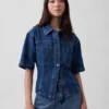 Ultra Yumuşak Denim Cepli Gömlek