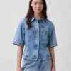 Ultra Yumuşak Denim Cepli Gömlek
