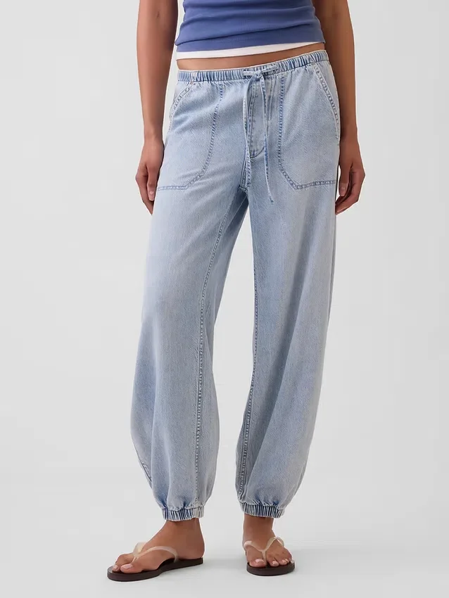 Ultra Yumuşak Denim Kolay Giyilebilir Jogger Pantolon