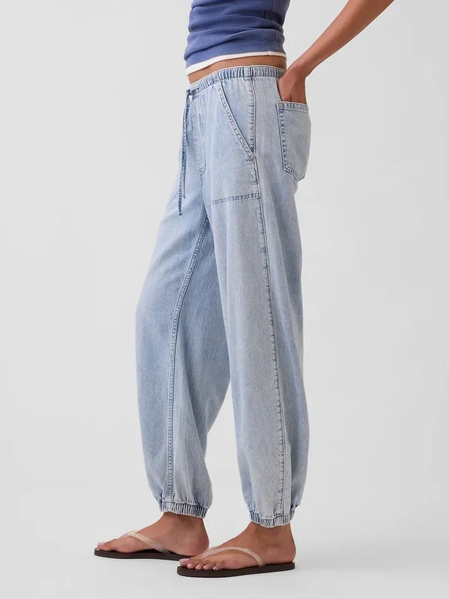 Ultra Yumuşak Denim Kolay Giyilebilir Jogger Pantolon