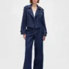 Ultra Yumuşak Denim Kısa Trençkot