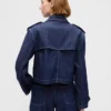 Ultra Yumuşak Denim Kısa Trençkot