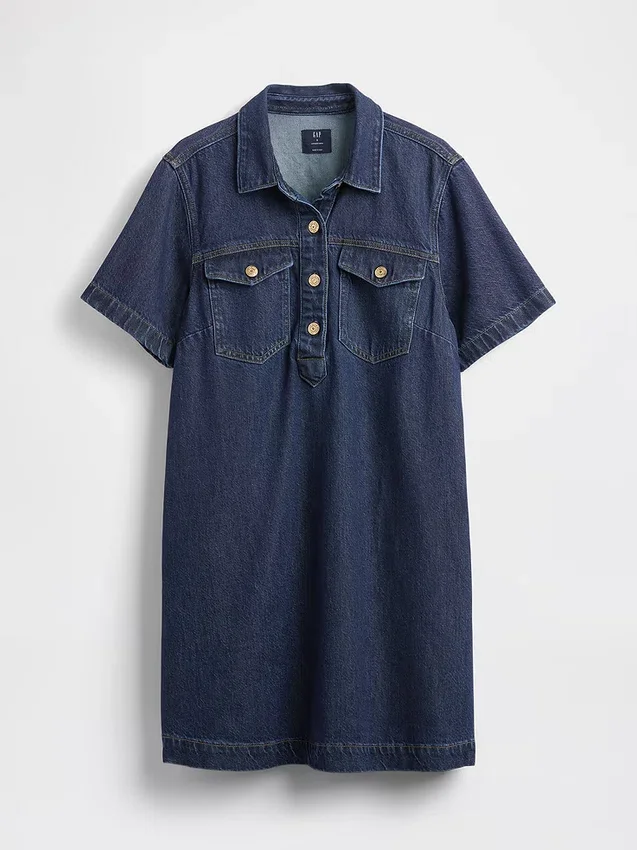Ultra Yumuşak Denim Mini Elbise