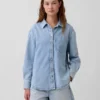 Ultra Yumuşak Denim Oversized Gömlek