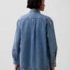 Ultra Yumuşak Denim Oversized Gömlek