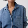 Ultra Yumuşak Denim Oversized Gömlek