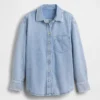 Ultra Yumuşak Denim Oversized Gömlek