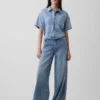 Ultra Yumuşak Denim Oversized Kamp Gömleği