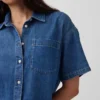 Ultra Yumuşak Denim Oversized Kamp Gömleği