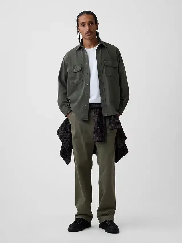 Ultra Yumuşak Denim Rahat İş Gömleği