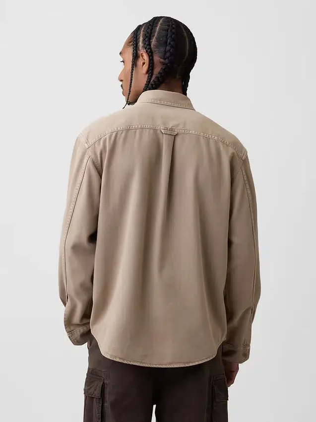 Ultra Yumuşak Denim Rahat İş Gömleği