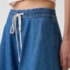 Ultra Yumuşak Denim Rahat Mini Etek
