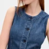 Ultra Yumuşak Denim Uzun Yelek