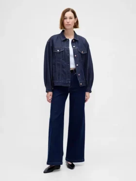 Ultra Yumuşak Oversized Balon Kollu İkonik Denim Ceket