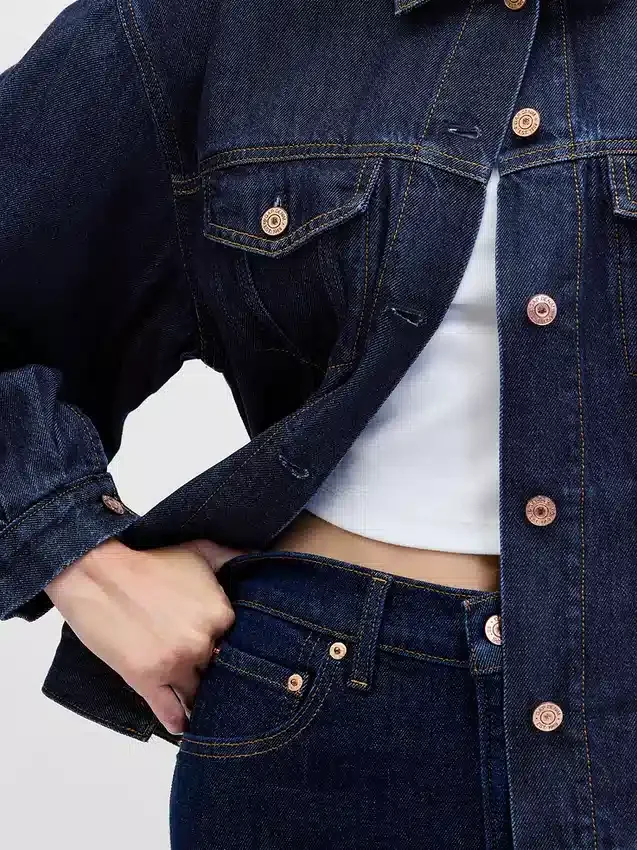 Ultra Yumuşak Oversized Balon Kollu İkonik Denim Ceket