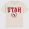 Utah Üniversitesi Kolej Arması Koyu Renkli Grafik Tişört