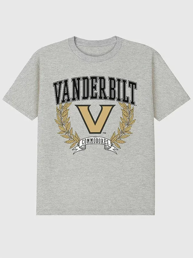Vanderbilt Üniversitesi Laurels Koyu Grafik Tişört