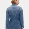 Vücut Hatlarını Vurgulayan Uzun Denim Ceket