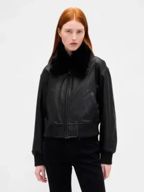 Vegan Deri Bomber Ceket