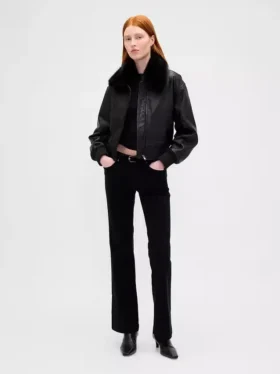 Vegan Deri Bomber Ceket