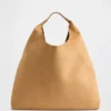 Vegan Süet Gevşek Tote Çanta