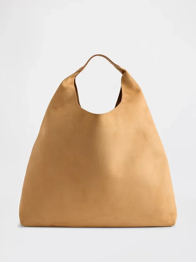 Vegan Süet Gevşek Tote Çanta