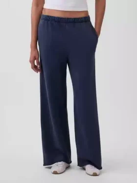 Vintage Yumuşak Havlu Kumaş Geniş Paça Eşofman Altı
