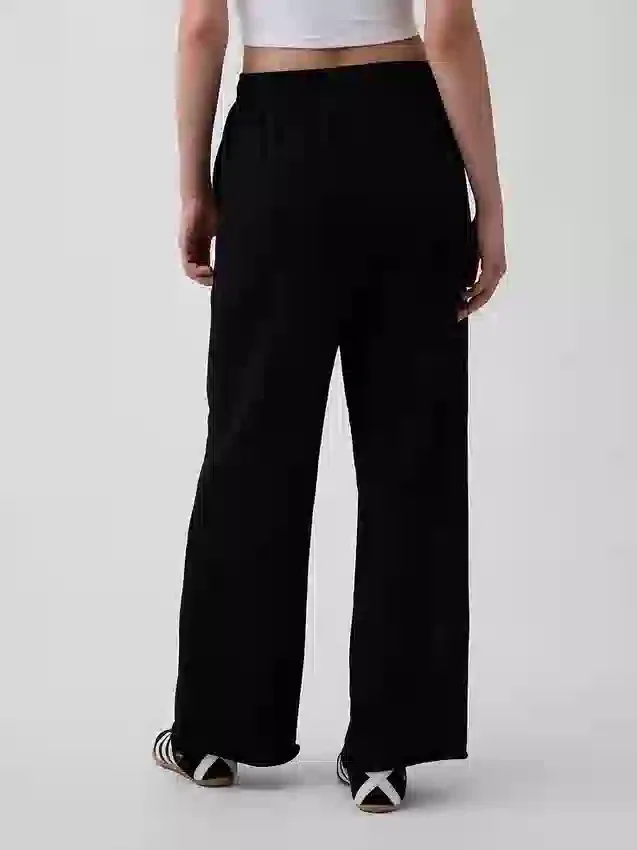 Vintage Yumuşak Havlu Kumaş Geniş Paça Eşofman Altı