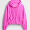 Vintagesoft 1969 Logo Fermuarlı Kapüşonlu Sweatshirt