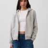 Vintagesoft Fermuarlı Kapüşonlu Sweatshirt